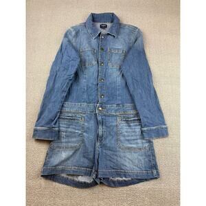 True Religion Women's Small‎ Blue Denim Jumpsuit Romper